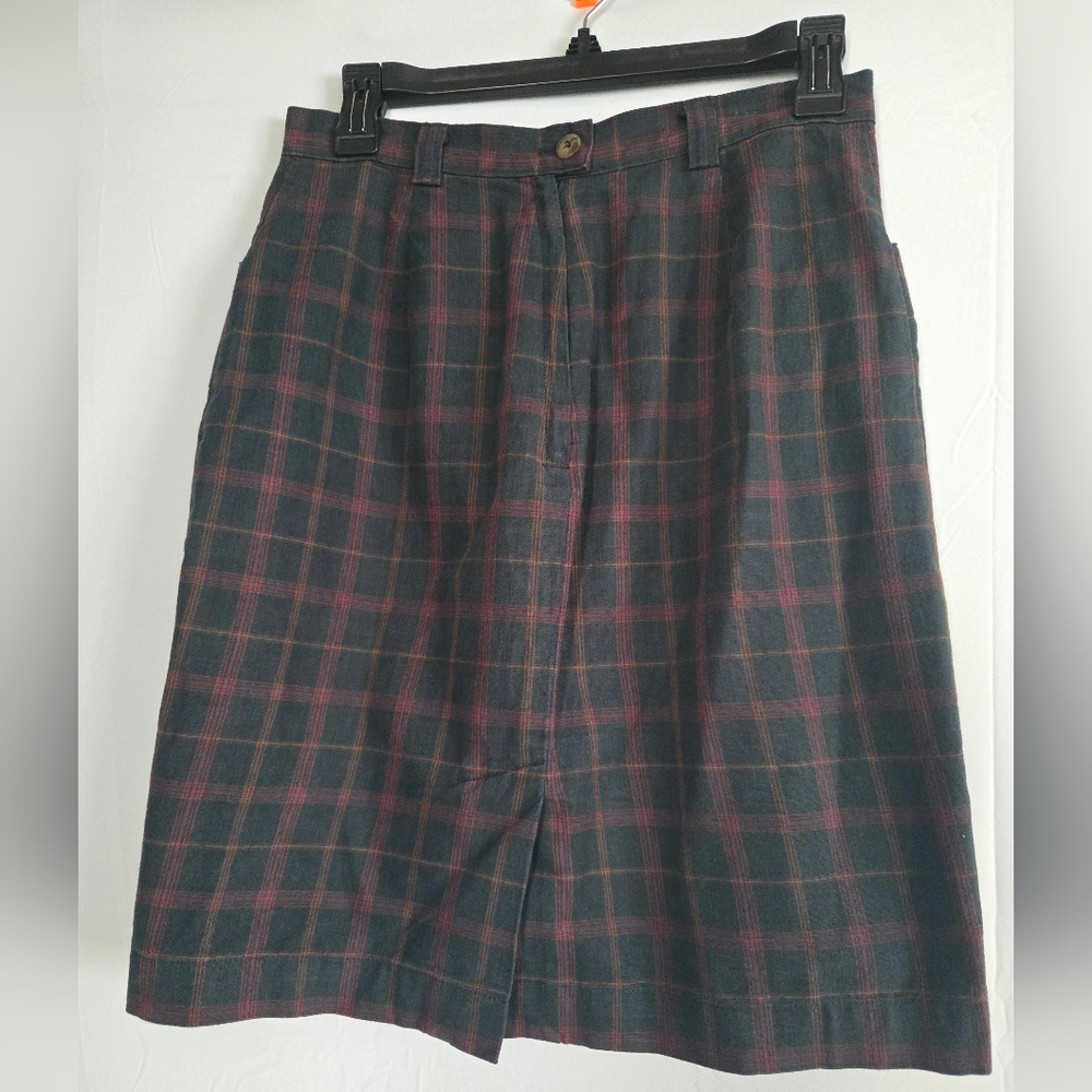 GAP Green/Red A-Line Knee-Length Skirt for Work Womens 7/8